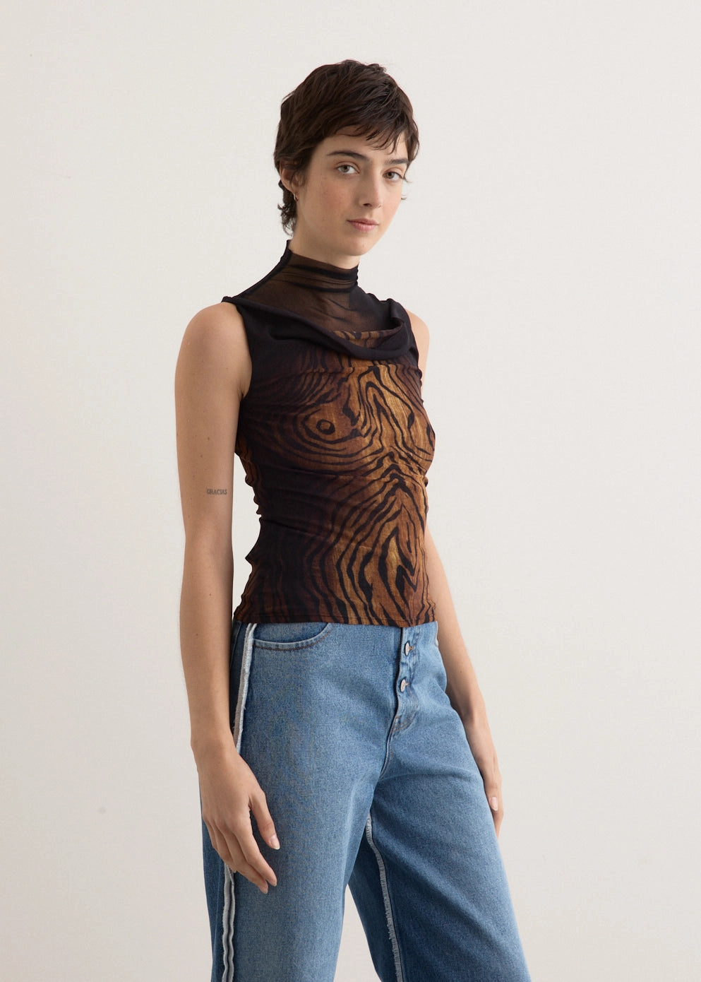 solidity Mesh Tank Top