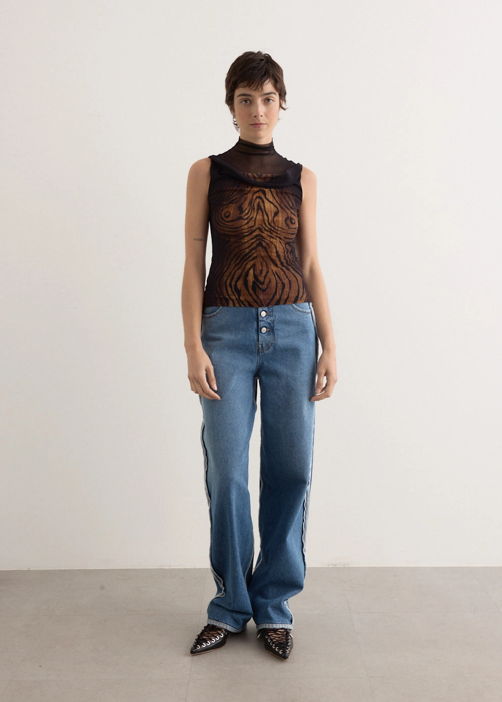 Antique Mesh Tank Top