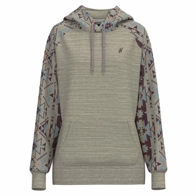Airflow Optimization Ultra Light Packable Hooey Ladies Brown with Aztec Sleeves Hoody