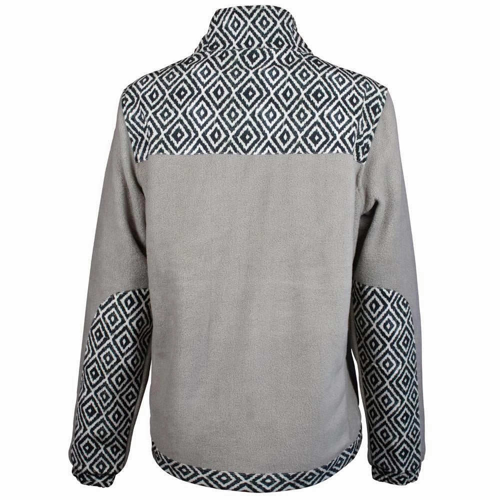 Nylon Cover Foldable Storage Hooey Women's Tan and Black Fleece Jacket