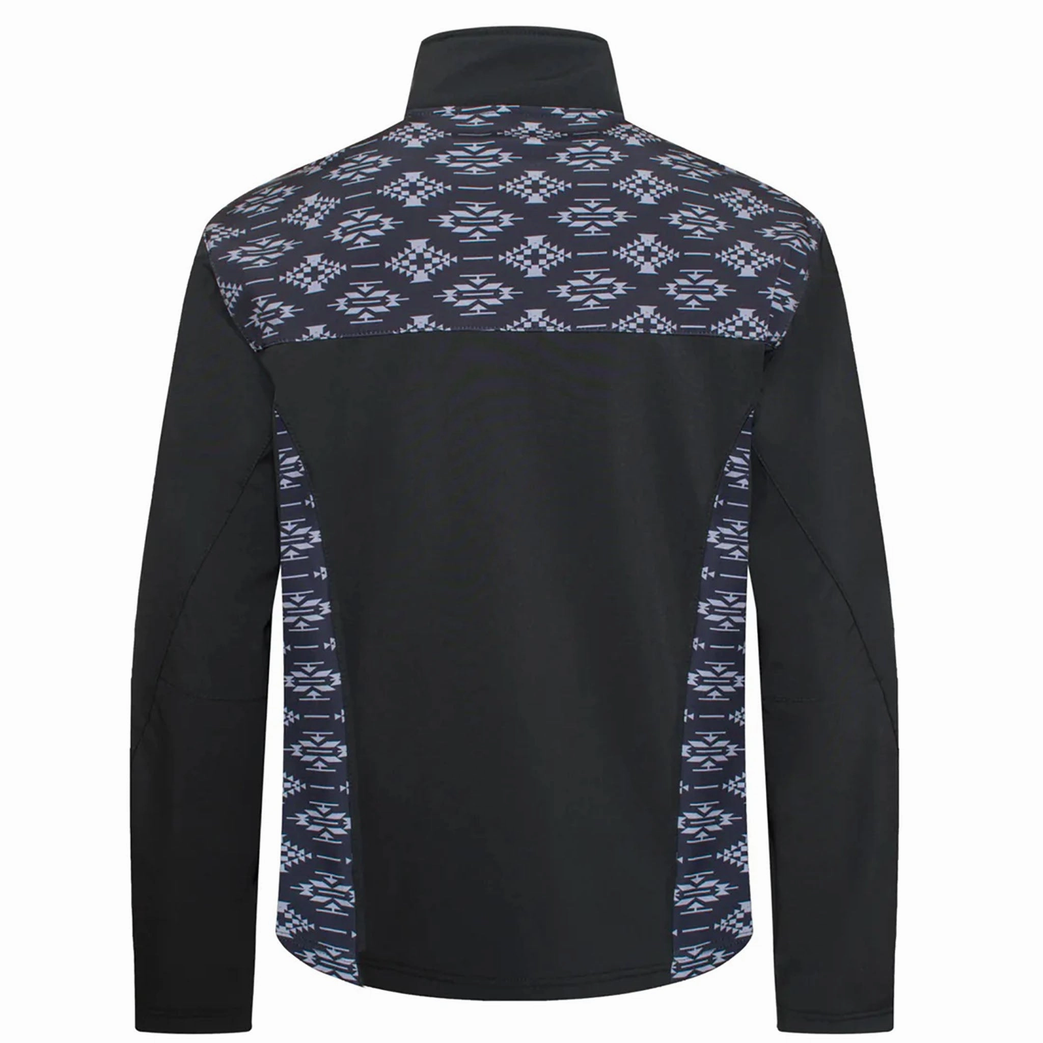 Avalon Men's Black & Grey Aztec Softshell Jacket Teflon Coated