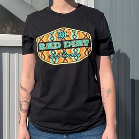 Red Dirt Unisex Heather Black Free Rein Tee Eco friendly materials