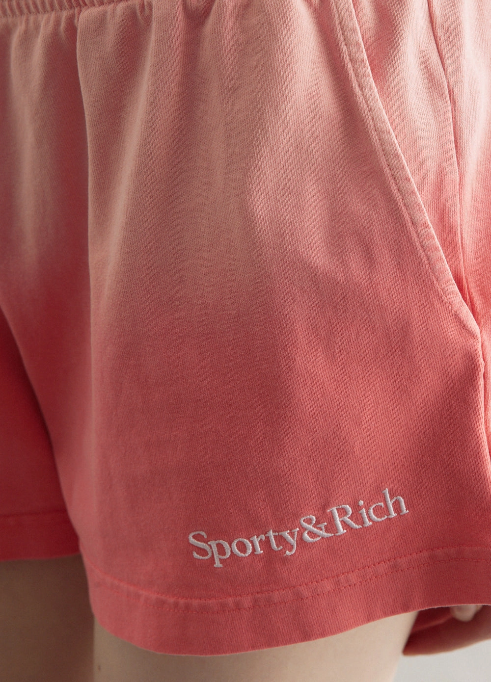 All Purpose Fit khaki shorts Serif Logo Embroidered Disco Shorts