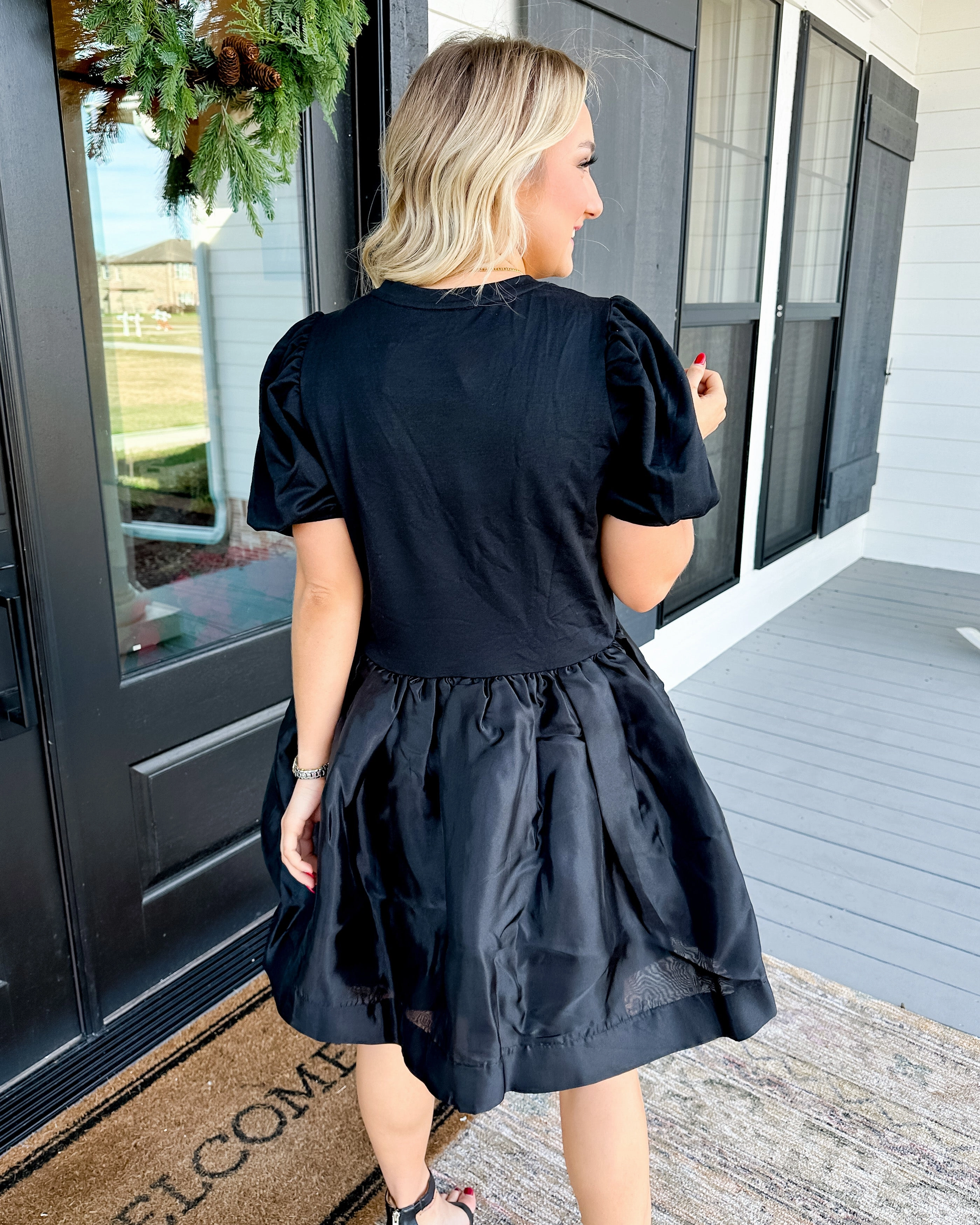 Music-Concert Street Mode Short Sleeve Organza Mini Dress