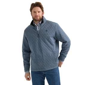Minimal Design Sustainable Choice Wrangler Men's George Strait Quarter Zip Quilted Pullover