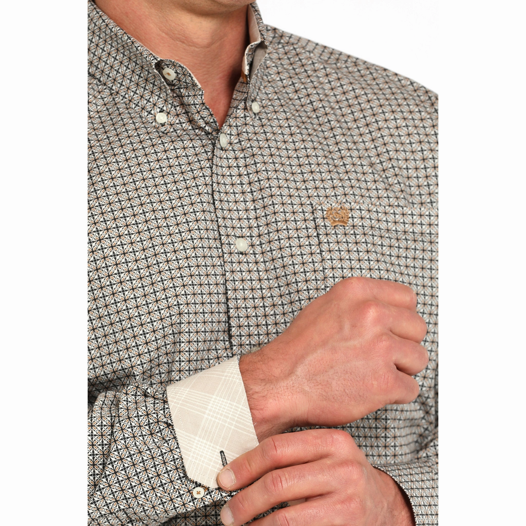 Cinch Multi Geo Print Long Sleeve Shirt Timeless Fit