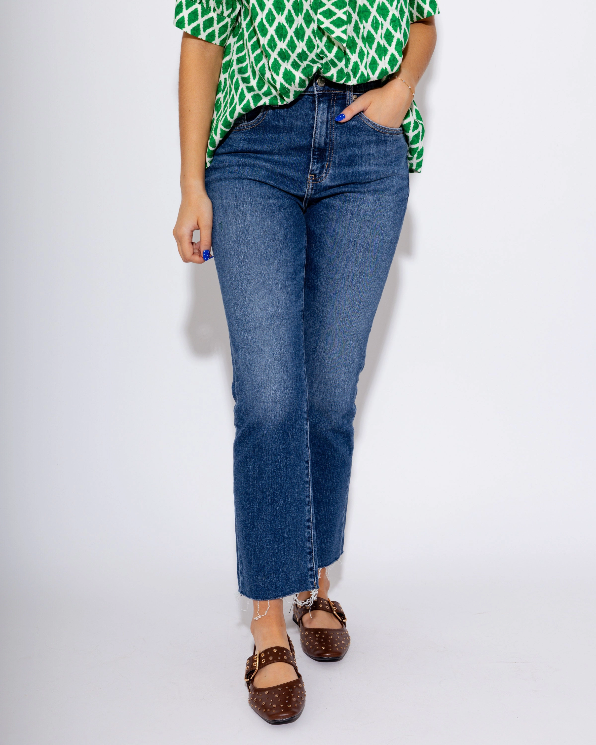 Shy Girl High Rise Crop Flare in Influencer Family Style Gym Ready Daily Wear