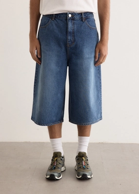 Slip Resistant Inner Lining Significant Denim Shorts