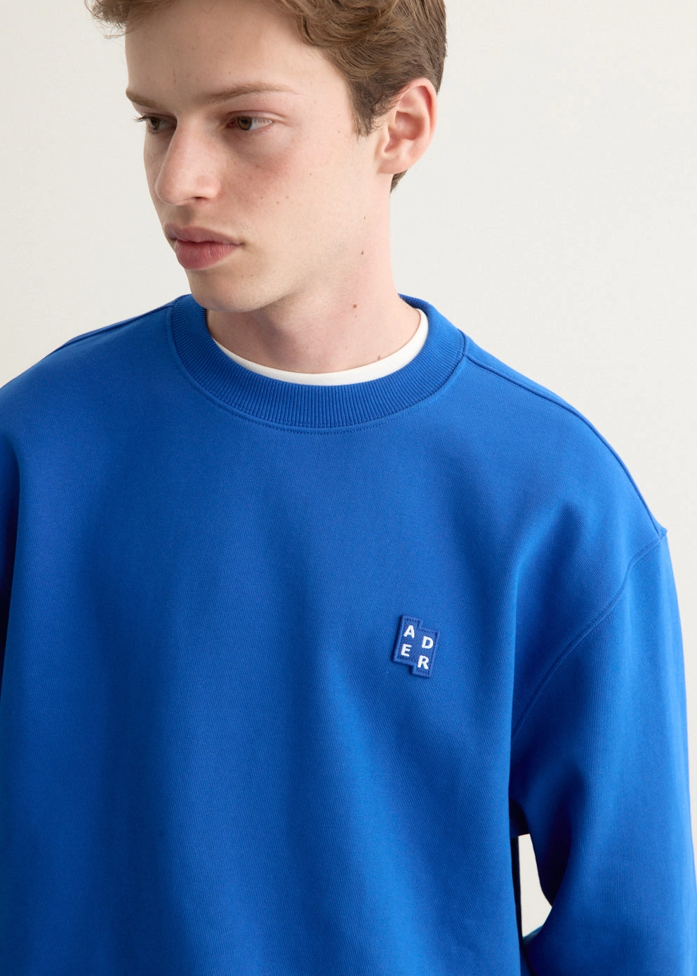 Significant Patch Sweatshirt Relaxed Knit Breathable mesh