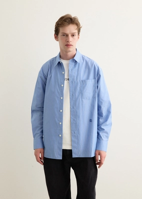 Significant Semi Oversized Stripe Shirt Quick Release Cuffs