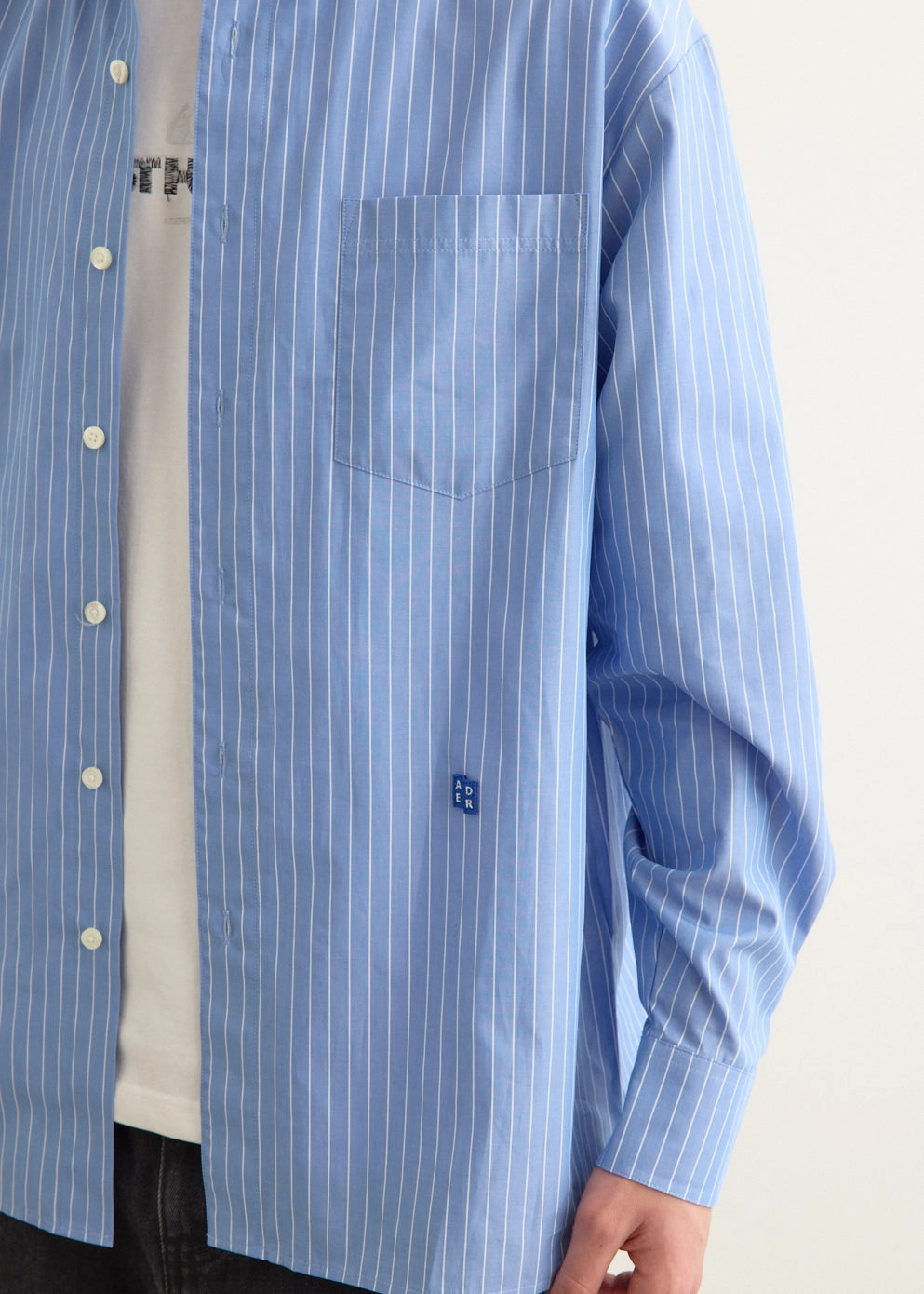 Sporty Style Significant Semi Oversized Stripe Shirt