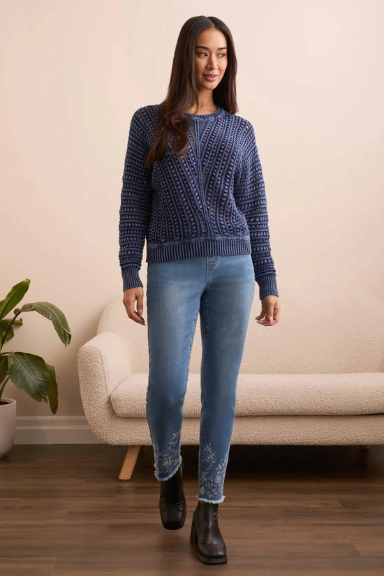 Tribal Cotton Special Wash Crew SweatWicking Fabric