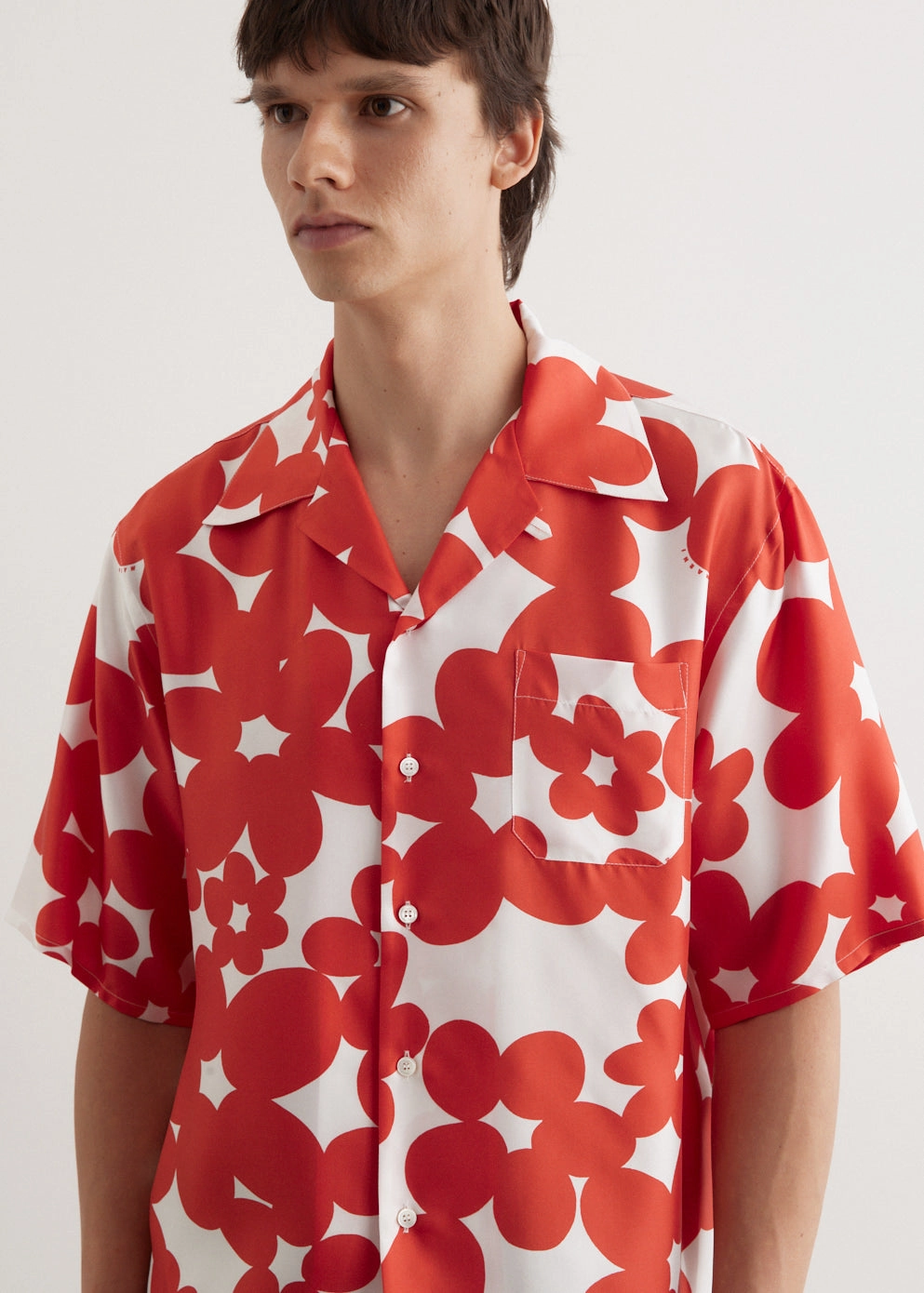 tailored look Silk Twill Printed Shirt
