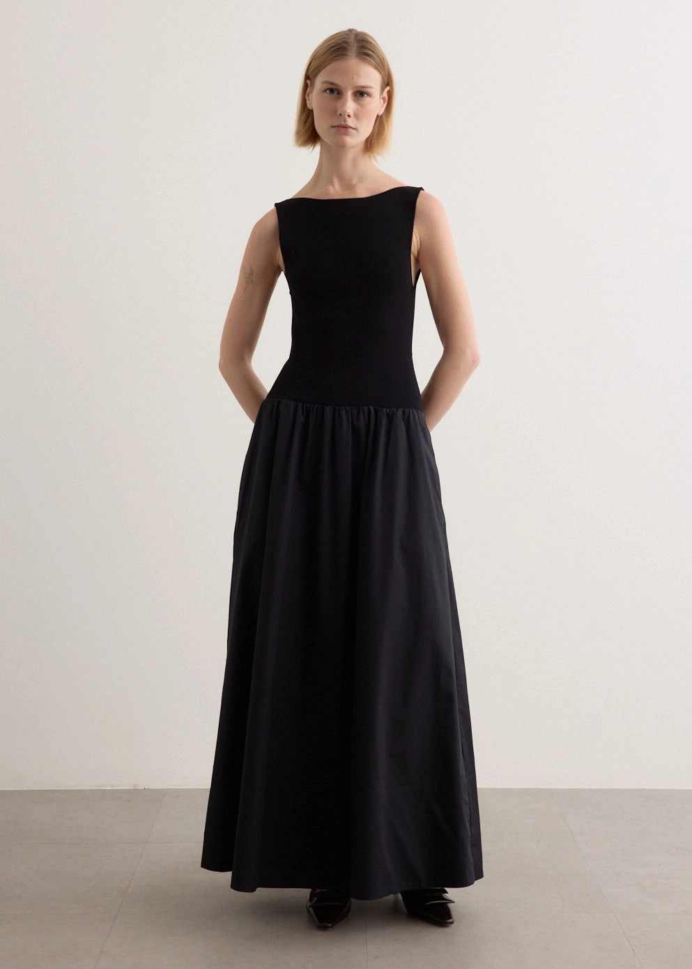 Bateau Cut Out Dress Comfy Style