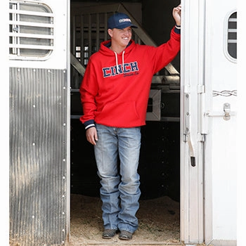 slim fit Party Ready Cinch Men's Red Logo Hoodie