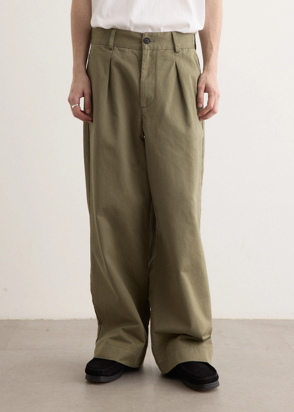 Single Pleat Baggy Pants Timeless Utility anti slip grip