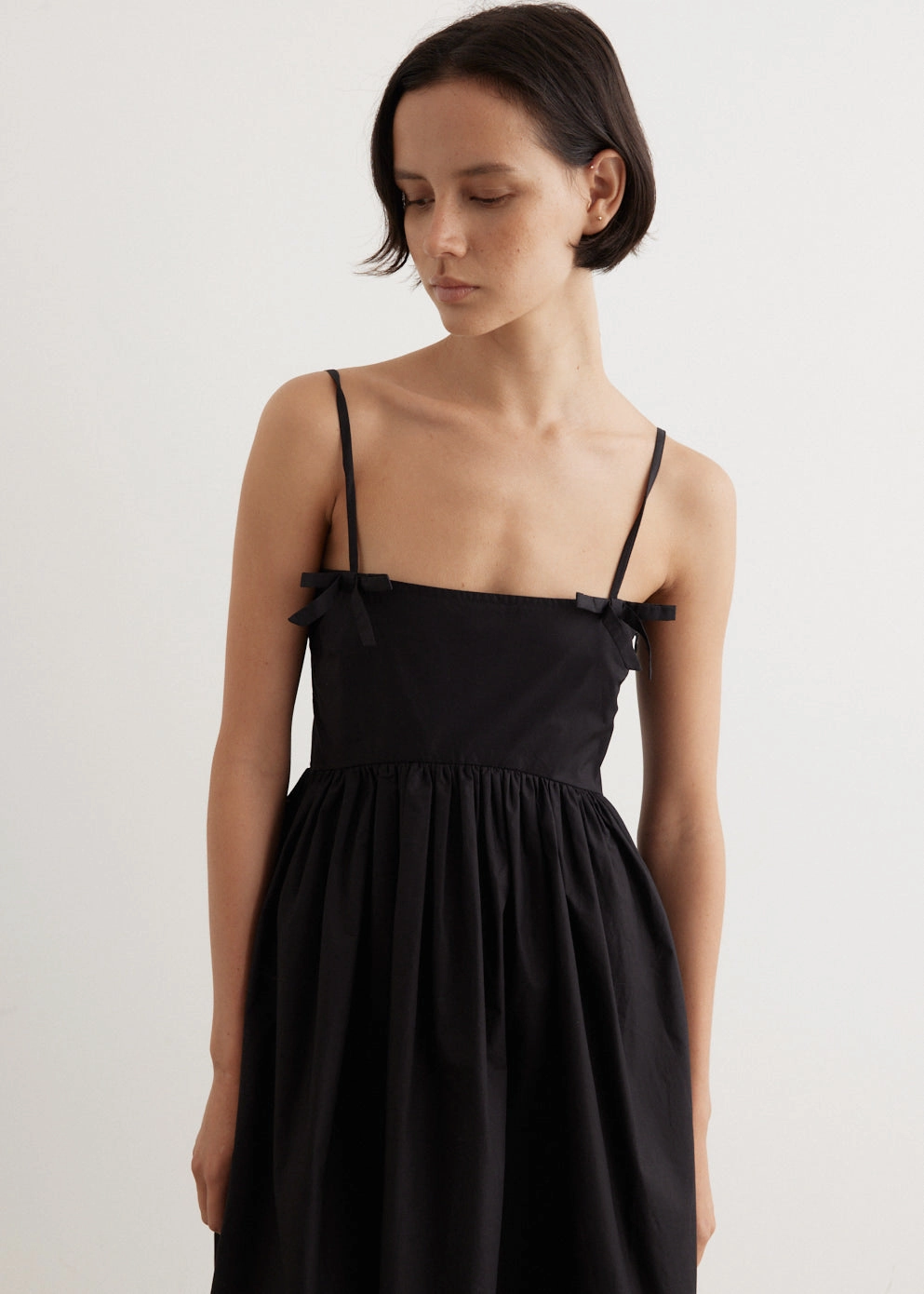 Minimalist Look Timeless Touch Cotton Poplin Strap Dress