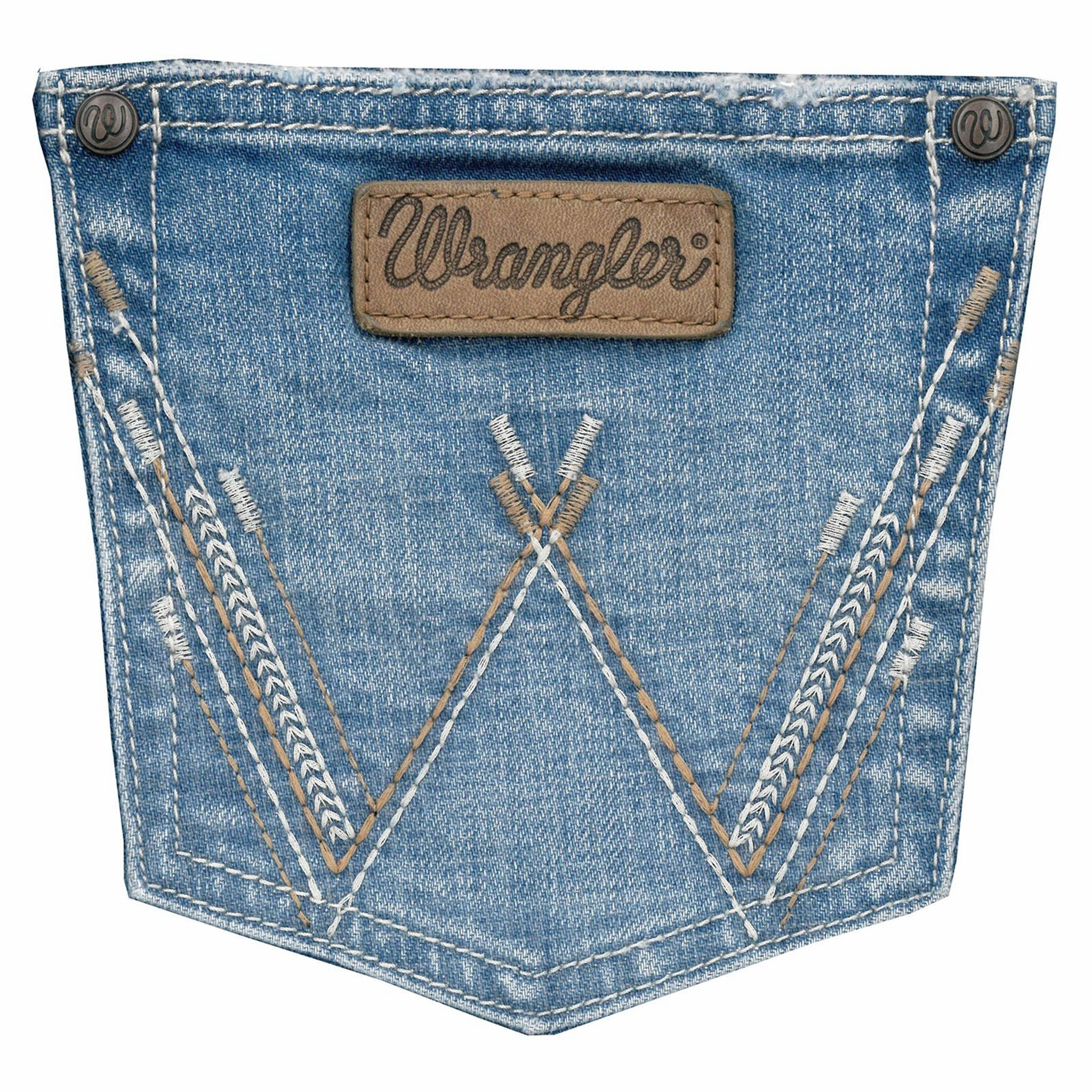 Wrangler Women's Hallie Mid Rise Mae Trouser Jeans Nature Lover Gym Ready Music Event Artist Vibe Sustainable