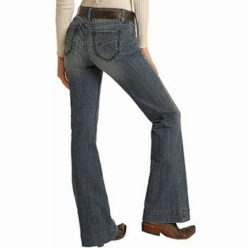 Timeless Comfort Casual Cool Rock & Roll Cowgirl Boot Cut Jr. Mid Rise Trouser