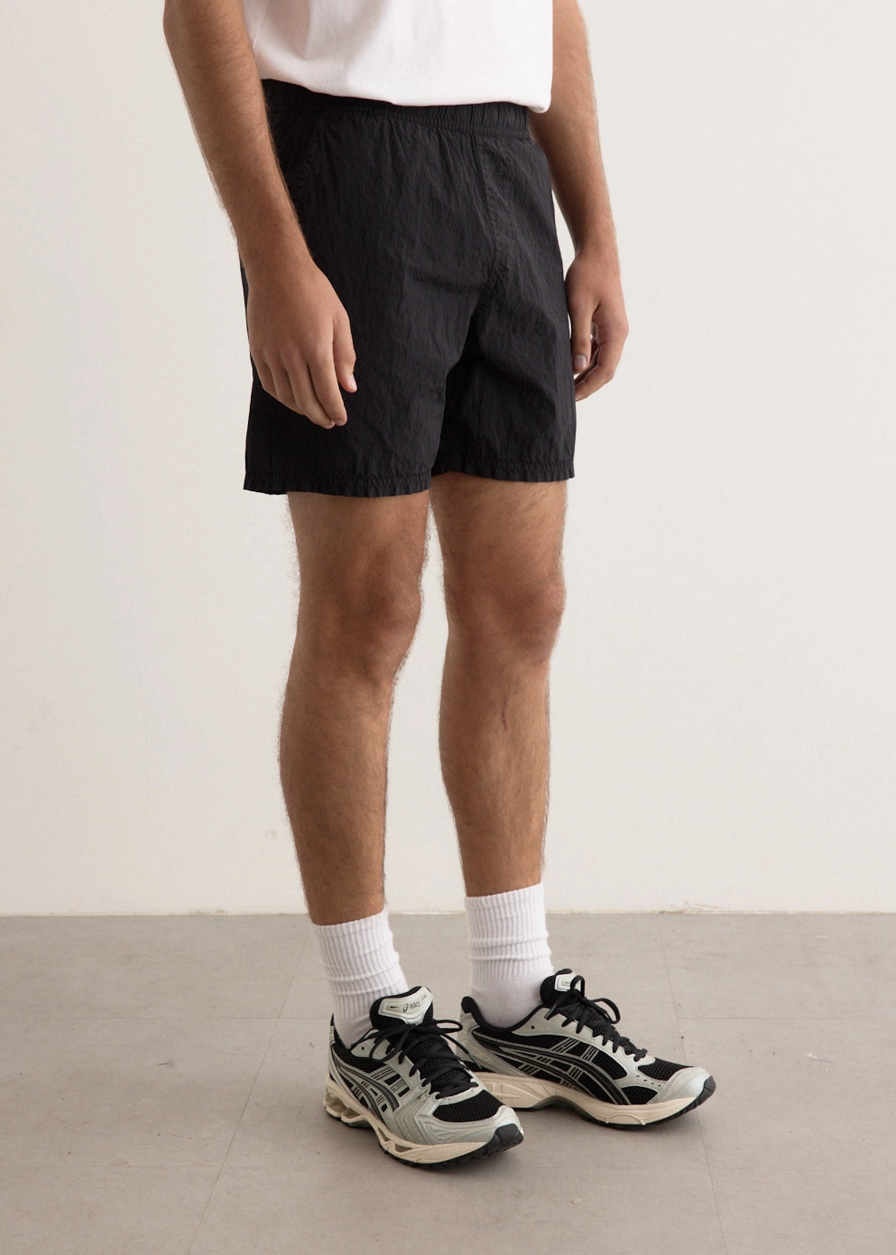 Iridescent Nylon Metal Swim Trunks Playful Prints Zero Chafe Construction