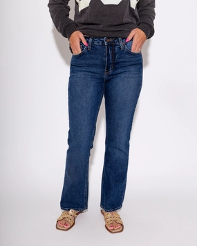 Life Ready Fashion Must-Have Slim Cropped Bootcut Jeans in Dark