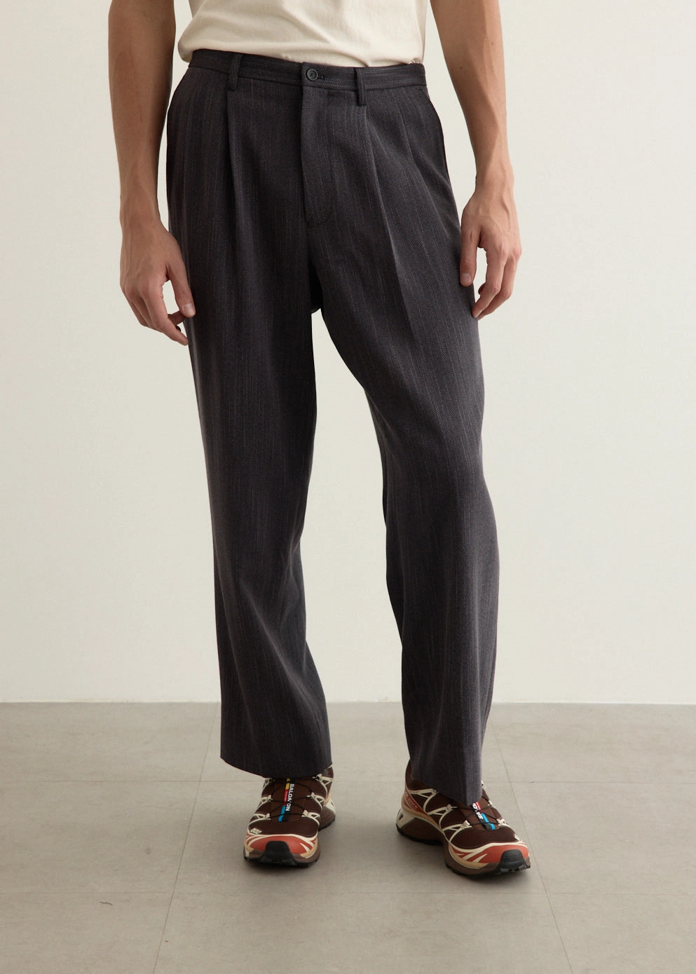 George Tweed Two Tuck Pants SmoothZipClosure