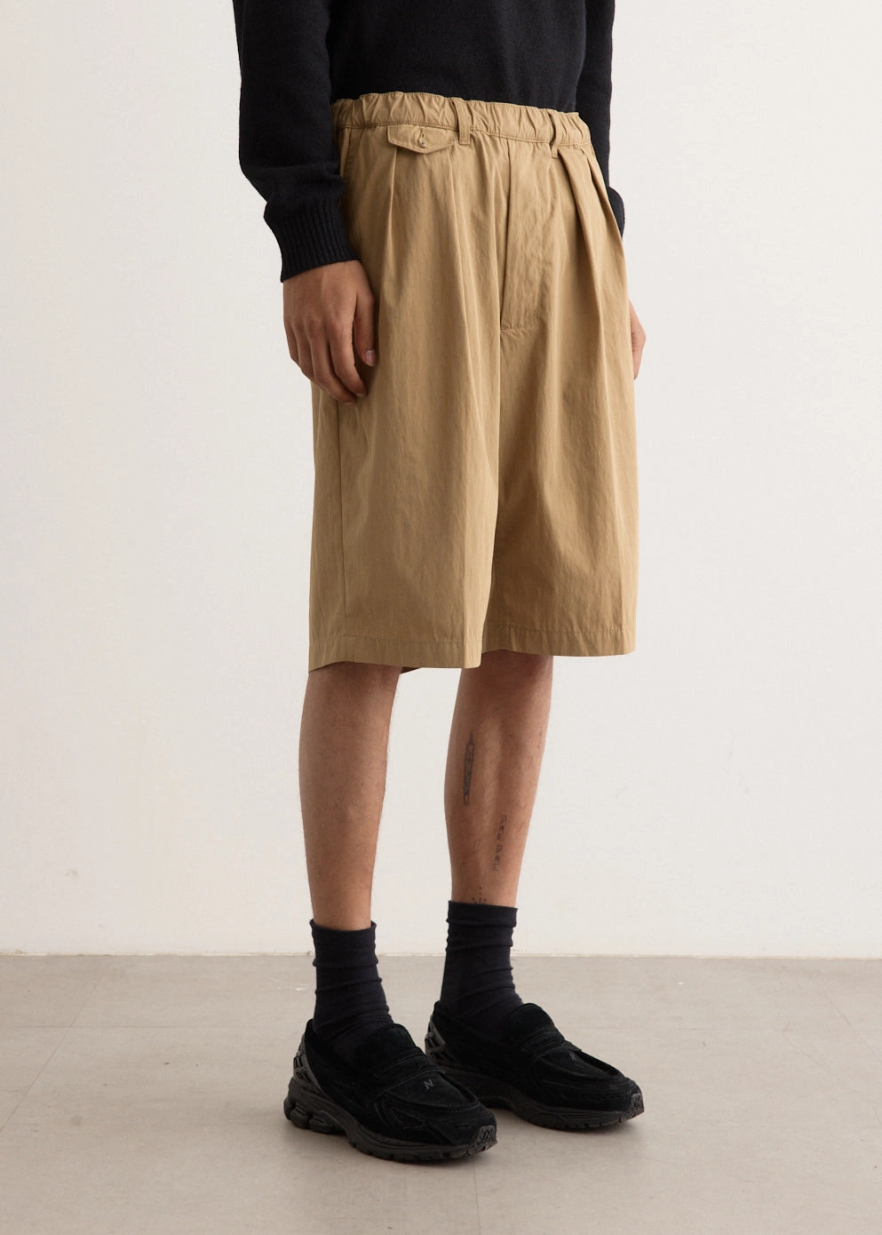 2 Pleats Relax Trousers plus-size choice Flexible Fabric