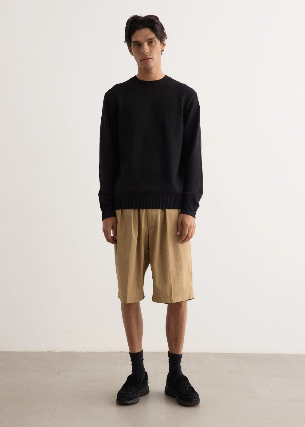 2 Pleats Relax Trousers Anti Snag Fabric