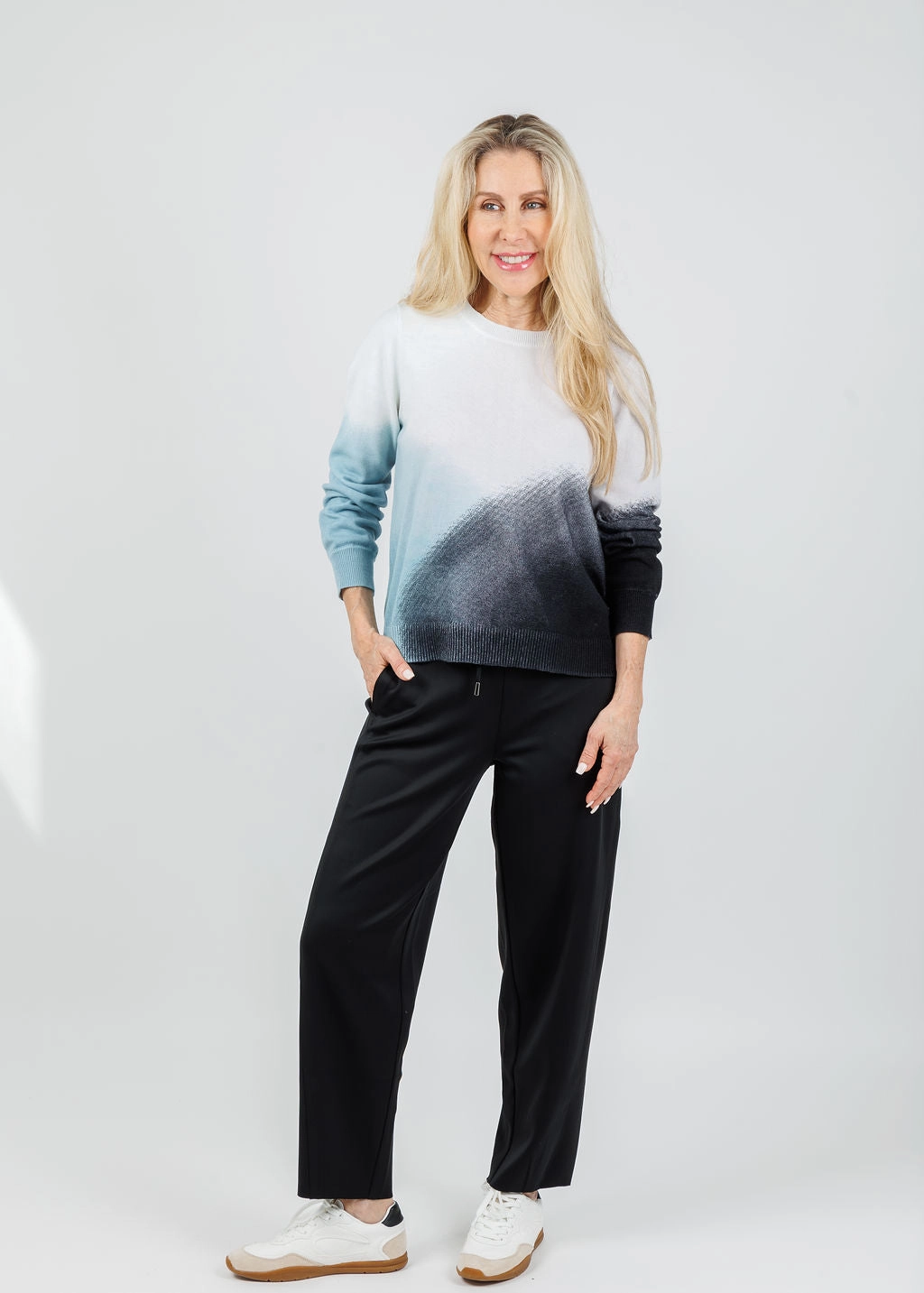 Breathable Layer Fit Flexibility Built-In Desi Grommet Detail Neoprene Barrel Joggers - Black