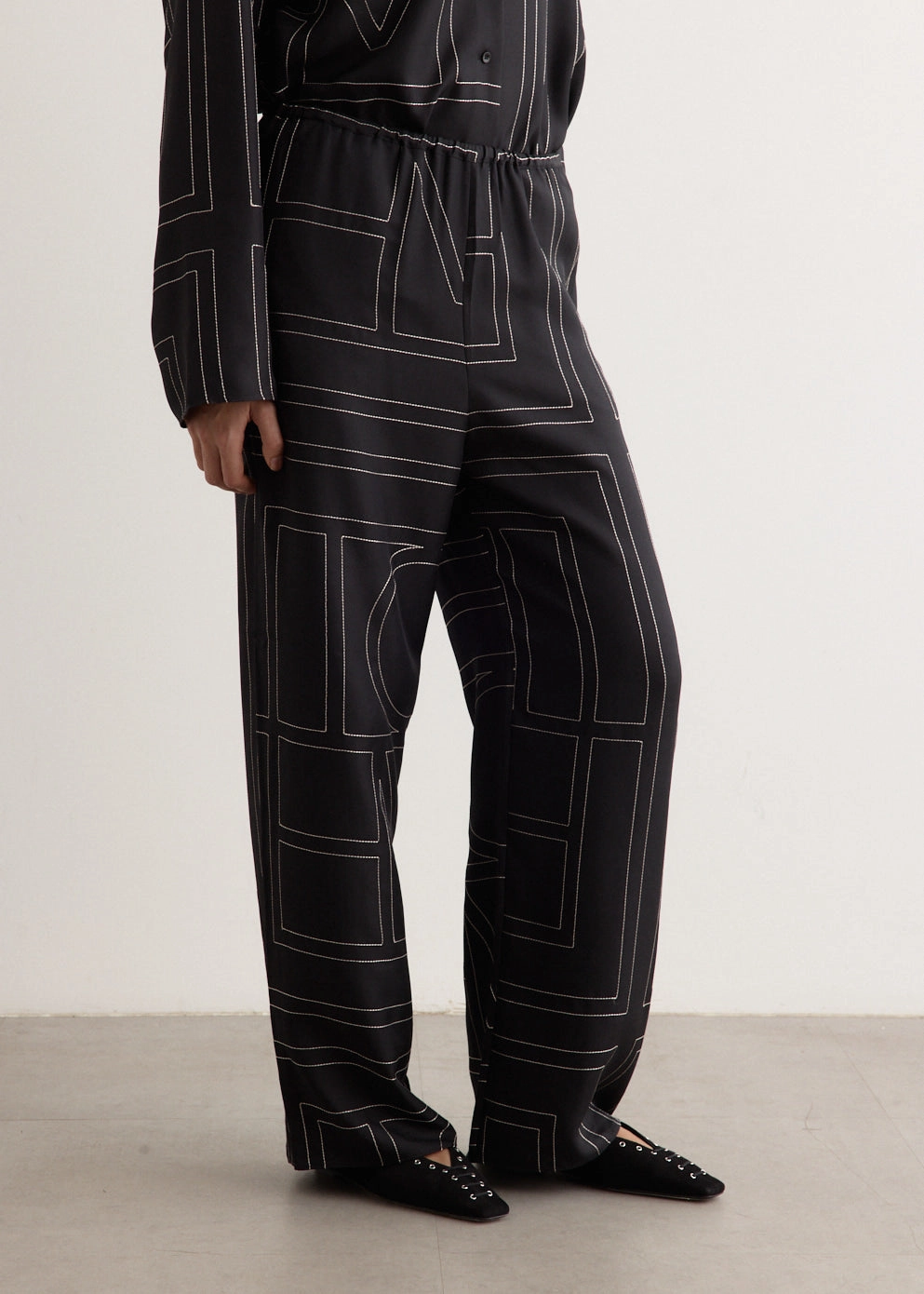 Monogram Silk Pj Bottoms UVProtectiveLayer