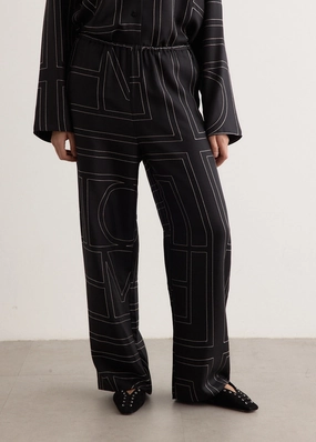 High-waisted fit Monogram Silk Pj Bottoms