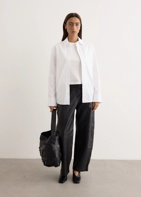 Leather Balloon Pants Abrasion Resistant Fabric