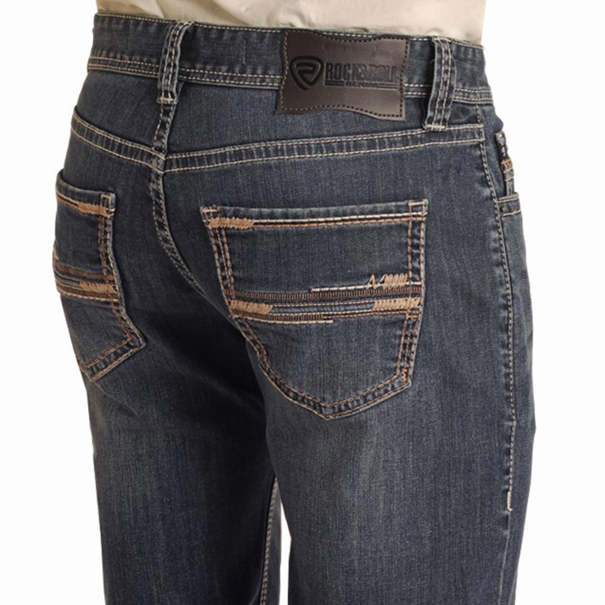 Casual Friday Urban Explorer Blended Style Rock & Roll Men's Dark Wash Straight Pistol Jean