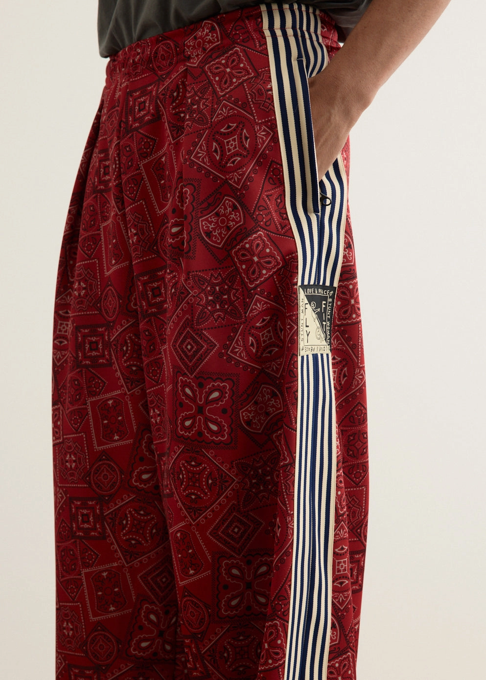 Smooth Jersey COOKIE Bandanna Baggy Track Pants Functional Fashion Relaxed Vibe