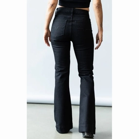 Kimes Ranch Women's Jennifer Black High-Rise Flare Trendy Evening Stroll Everyday Style