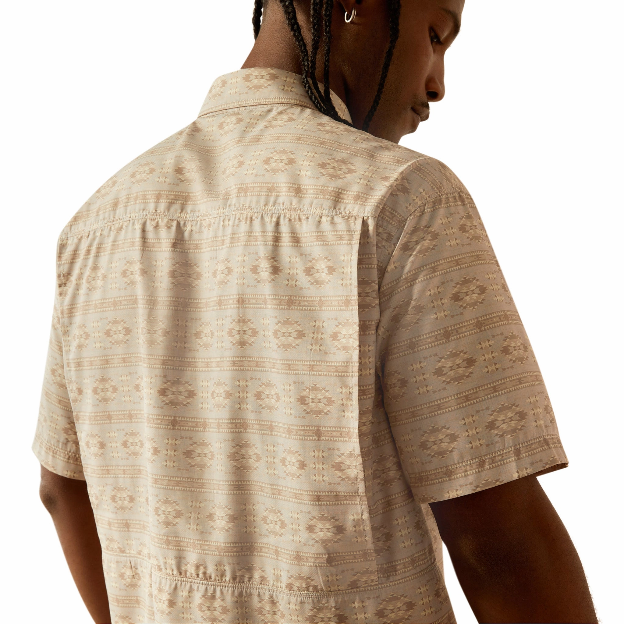 Ariat VentTEK Taupe Outbound Classic Fit Shirt Striped style