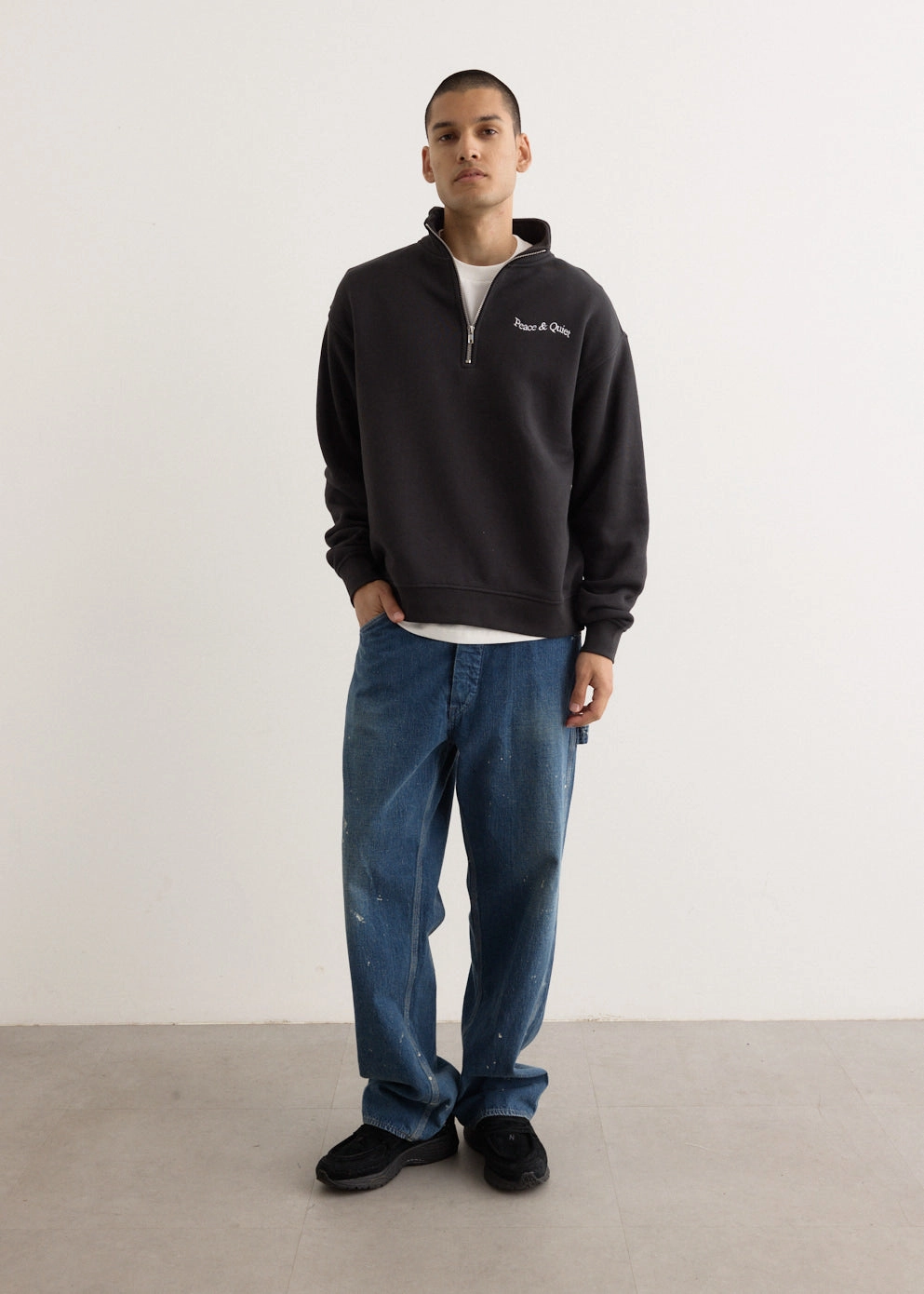 Chill Layer Sport Flex Wear Wordmark Quarter Zip-Up