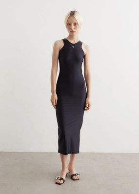 Maximalist-Trend Fitted Design Tank Top Dress