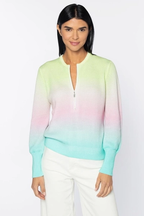 Cozy and trendy Comfy And Warm Ombre Zip Henley