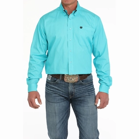 Sustainable fashion BBQ Party Cinch Men's Turquoise Shirt
