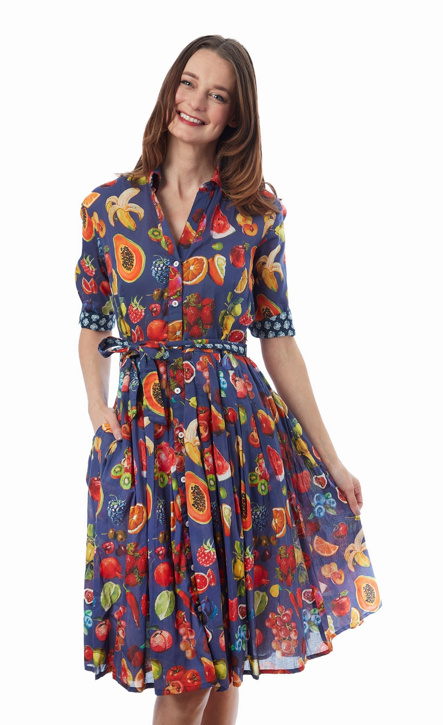 Mrs Maisel Dress - Fruit Print Travel piece