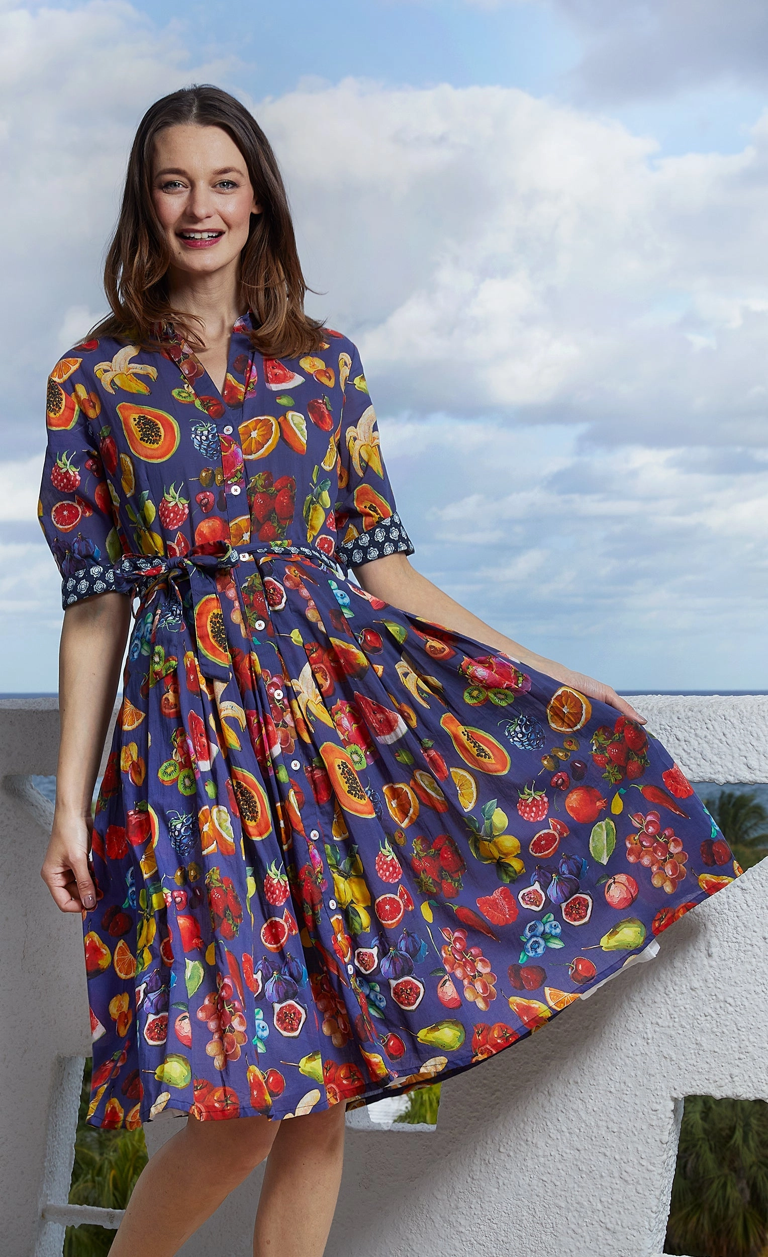 Mrs Maisel Dress - Fruit Print Effortless Style