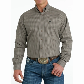 Cinch Men's Stone Geo Print Shirt Smooth Texture