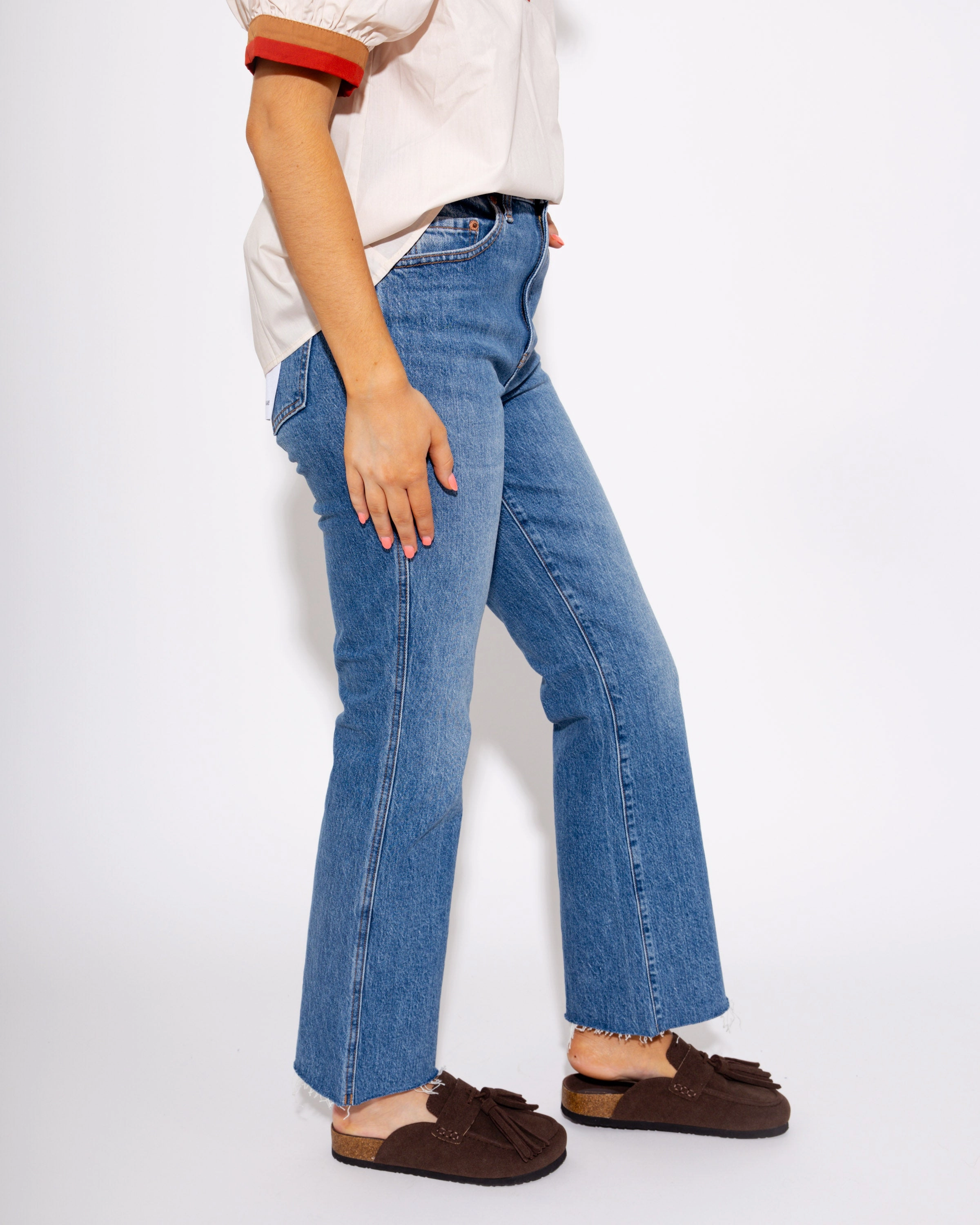 SOHO High Rise Ankle Flare in Vixen Chic Fit Parent Style Evening Stroll Festival Outfit