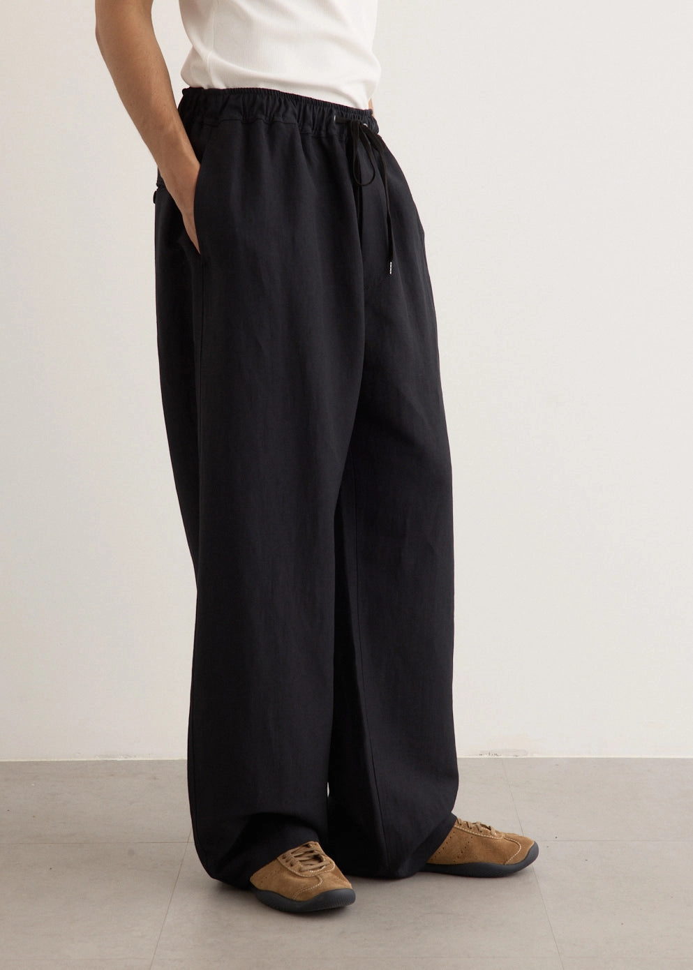 Casual Fit Design Urban Flex Sonny Linen Wool Drawstring Pant