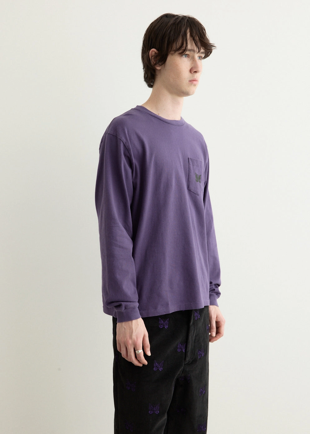 Long Sleeve Pocket T-Shirt No Slip Shoulder Design Work efficiency