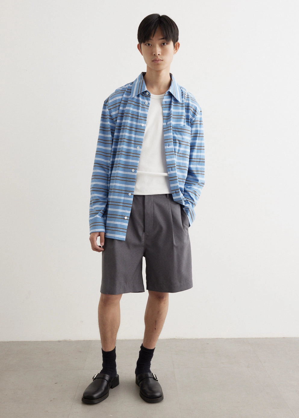 Oversized Stripe Jersey Shirt hypoallergenic material Casual Chic