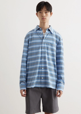 All day wearability Oversized Stripe Jersey Shirt