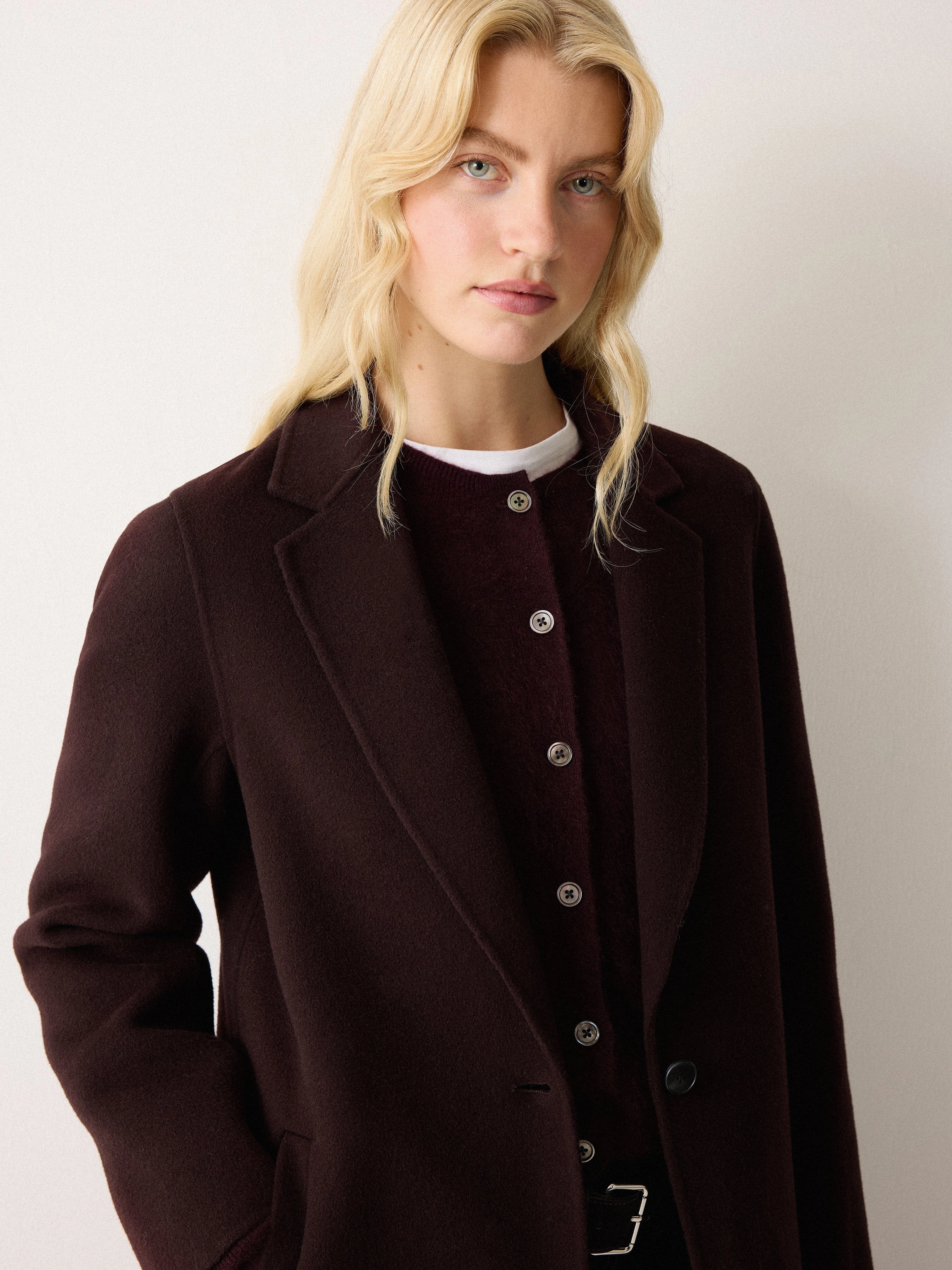 Sport Luxe Double Faced Tailored Coat | Brown Modern Tones
