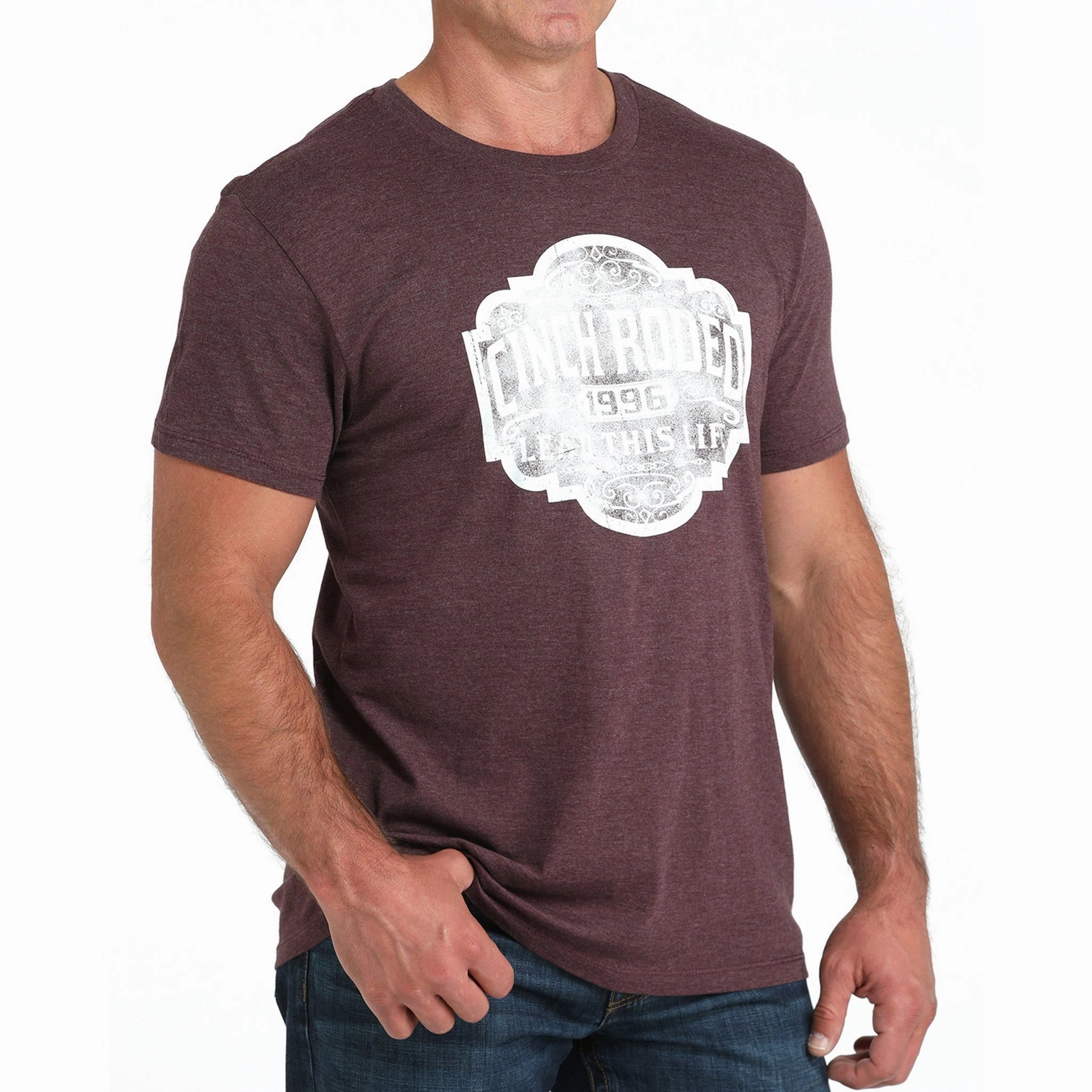 Cinch Men's Purple Graphic Rodeo Tee Streetwear